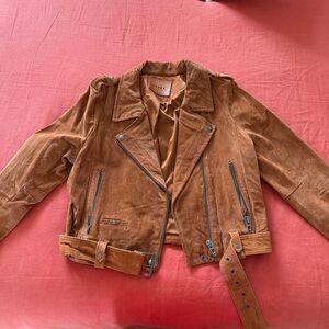 Blank NYC Brown Suede Biker Jacket